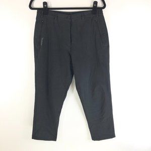 Valentino Christy Womens Capri Pants Zip Pockets Black US 10